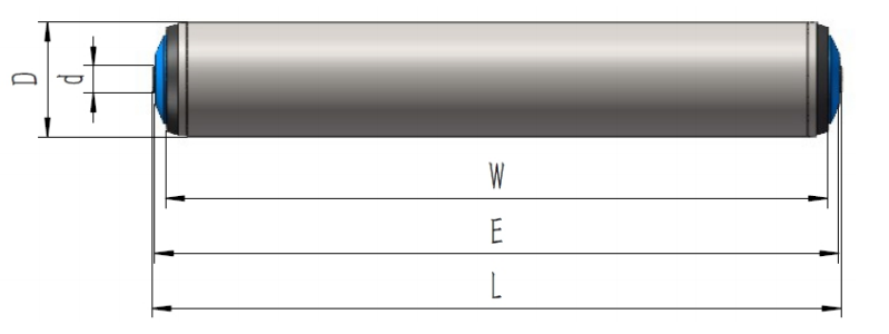 Gravity Conveyor Roller with Polymer Bearing Housing