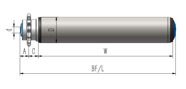 Series ⸺Steel Single/Double Sprocket Friction Accumulating Roller