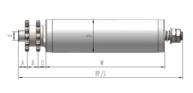 Steel Single/Double Sprocket Adjustable Accumulating Roller