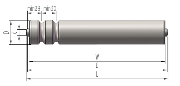 Single/Double Groove O-Belt Roller with Steel Bearing Housing