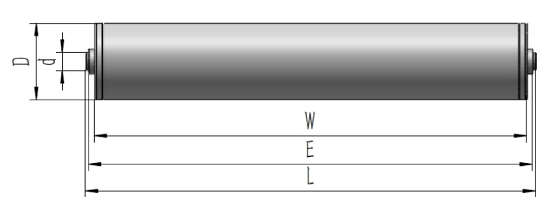 Gravity Conveyor Roller with Steel Bearing Housing