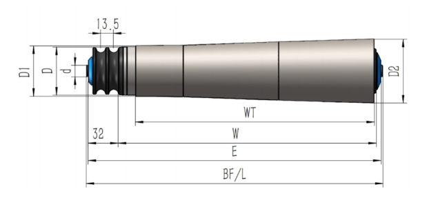 Polymer O-Belt Tapered Sleeve Roller