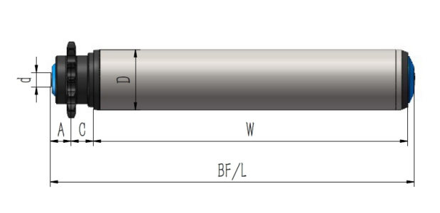 Polymer Single/Double Sprocket Friction Accumulating Roller